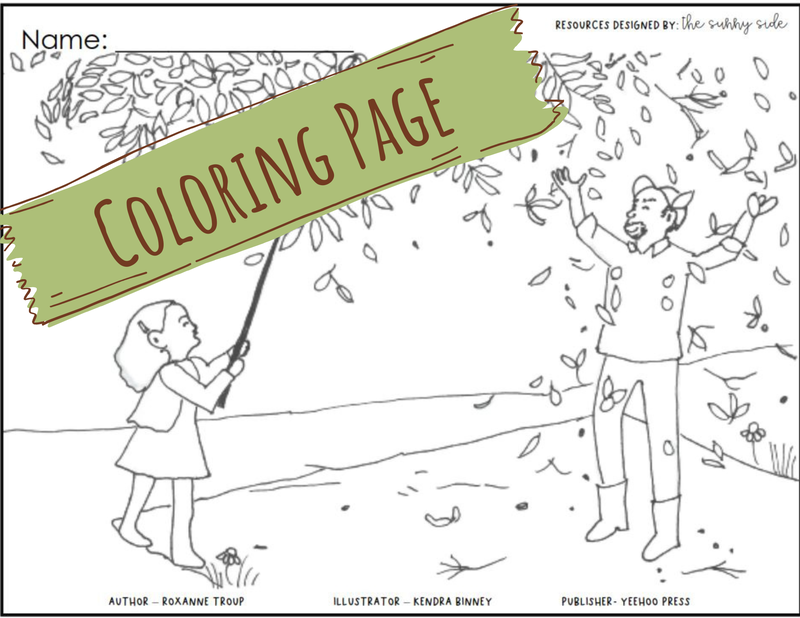 image link to "My Grandpa, My Tree, and Me coloring page" art by Kenda Binney