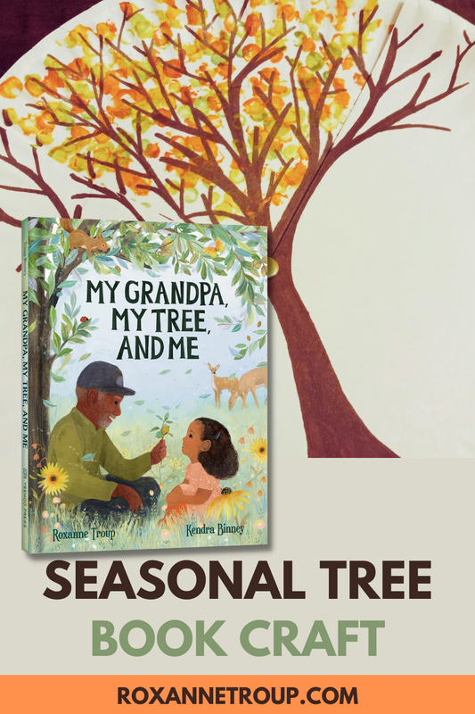 image link to "Seasonal Tree Book craft" inspired by "My Grandpa, My Tree, and Me" by Roxanne Troup